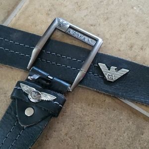 Mens Leather Armani Belt